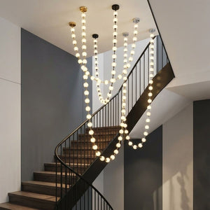 Esle Modern Pearl Necklace Chandelier  Seus Lighting