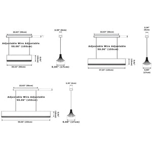 Fenlo Linear Kitchen Island Pendant Light  Seus Lighting