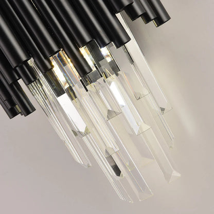 Fin Black Modern Crystal Wall Light  Seus Lighting