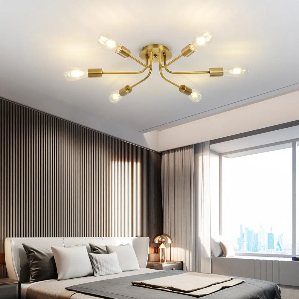 Flush Mount Linear Chandelier Seus Lighting