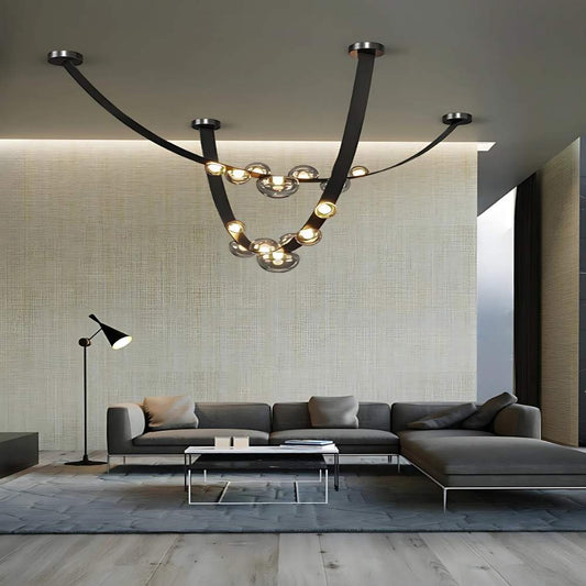 Gelman Modern Belt Chandelier  Seus Lighting
