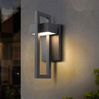 Geometric Outdoor Wall Mount Light Fixture  Seus Lighting