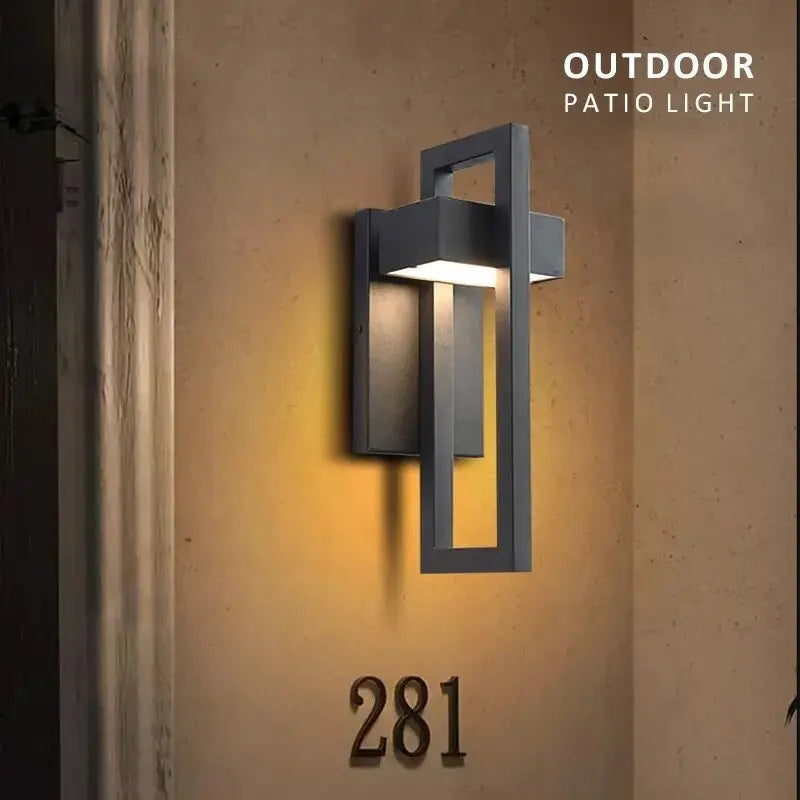 Geometric Outdoor Wall Mount Light Fixture  Seus Lighting