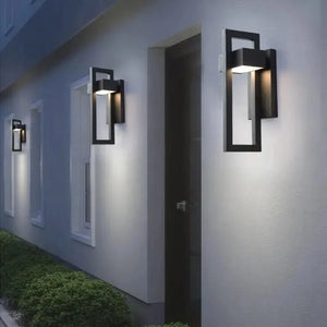 Geometric Outdoor Wall Mount Light Fixture  Seus Lighting