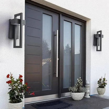 Geometric Outdoor Wall Mount Light Fixture  Seus Lighting