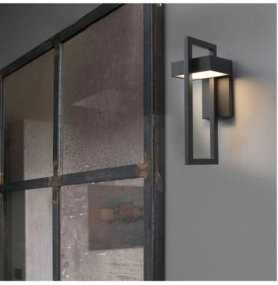 Geometric Outdoor Wall Mount Light Fixture  Seus Lighting