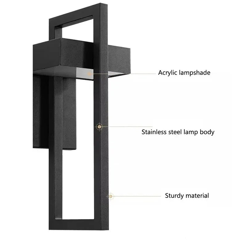 Geometric Outdoor Wall Mount Light Fixture  Seus Lighting