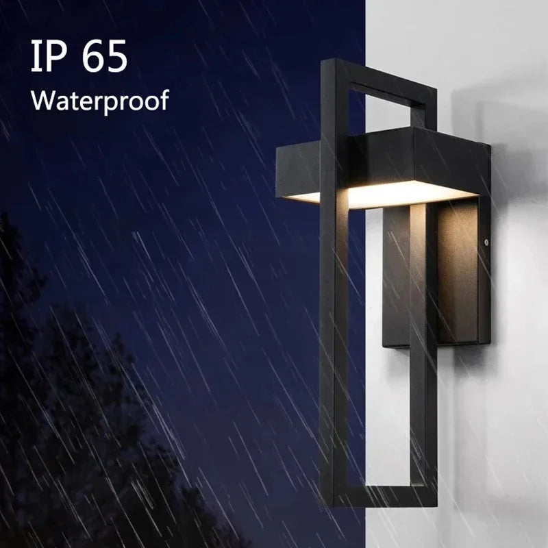 Geometric Outdoor Wall Mount Light Fixture  Seus Lighting