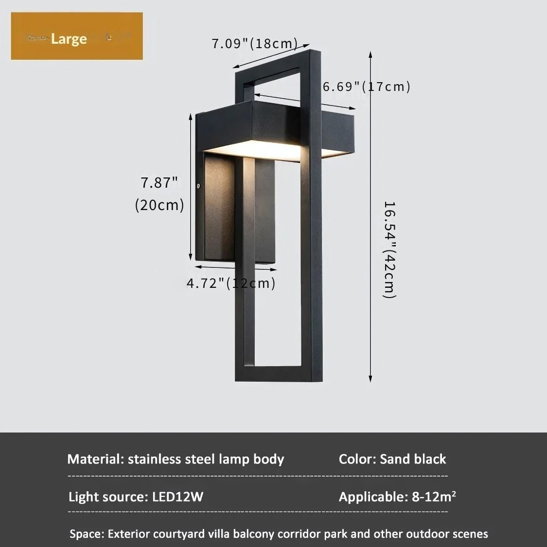 Geometric Outdoor Wall Mount Light Fixture  Seus Lighting