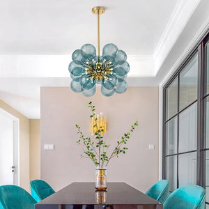 Glass Bubble Ceiling Light Pink & Blue & White  Seus Lighting