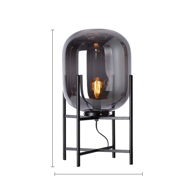 Glowlia Glass Shade Floor Lamp Seus Lighting