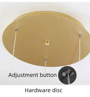 Gold Acrylic Flower Led Chandelier For Stairwell, Staircase  Seus Lighting