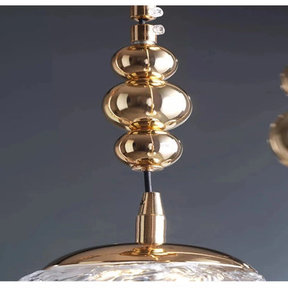 Gold Bubble Glass Pendant Light - Flush Mount Chandelier  Seus Lighting