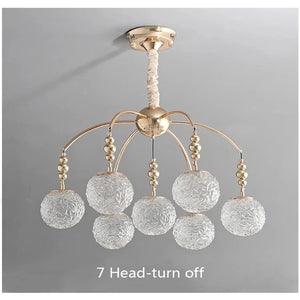 Gold Bubble Glass Pendant Light - Flush Mount Chandelier  Seus Lighting