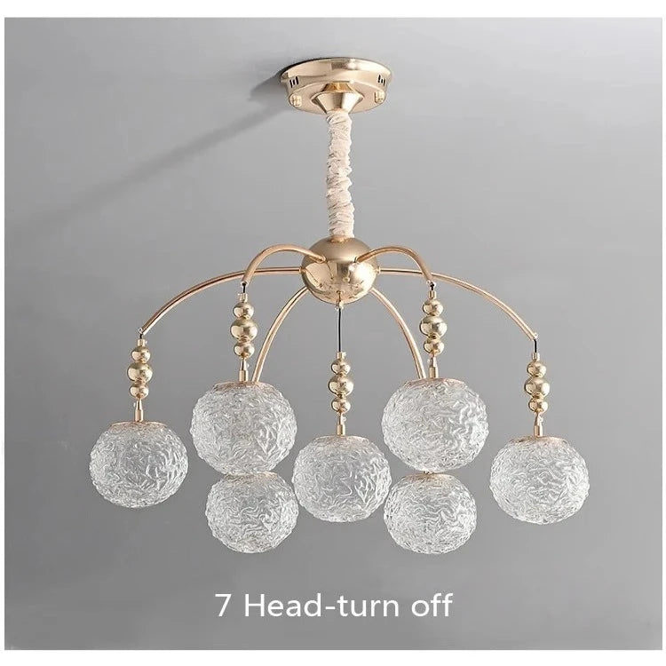 Gold Bubble Glass Pendant Light - Flush Mount Chandelier  Seus Lighting