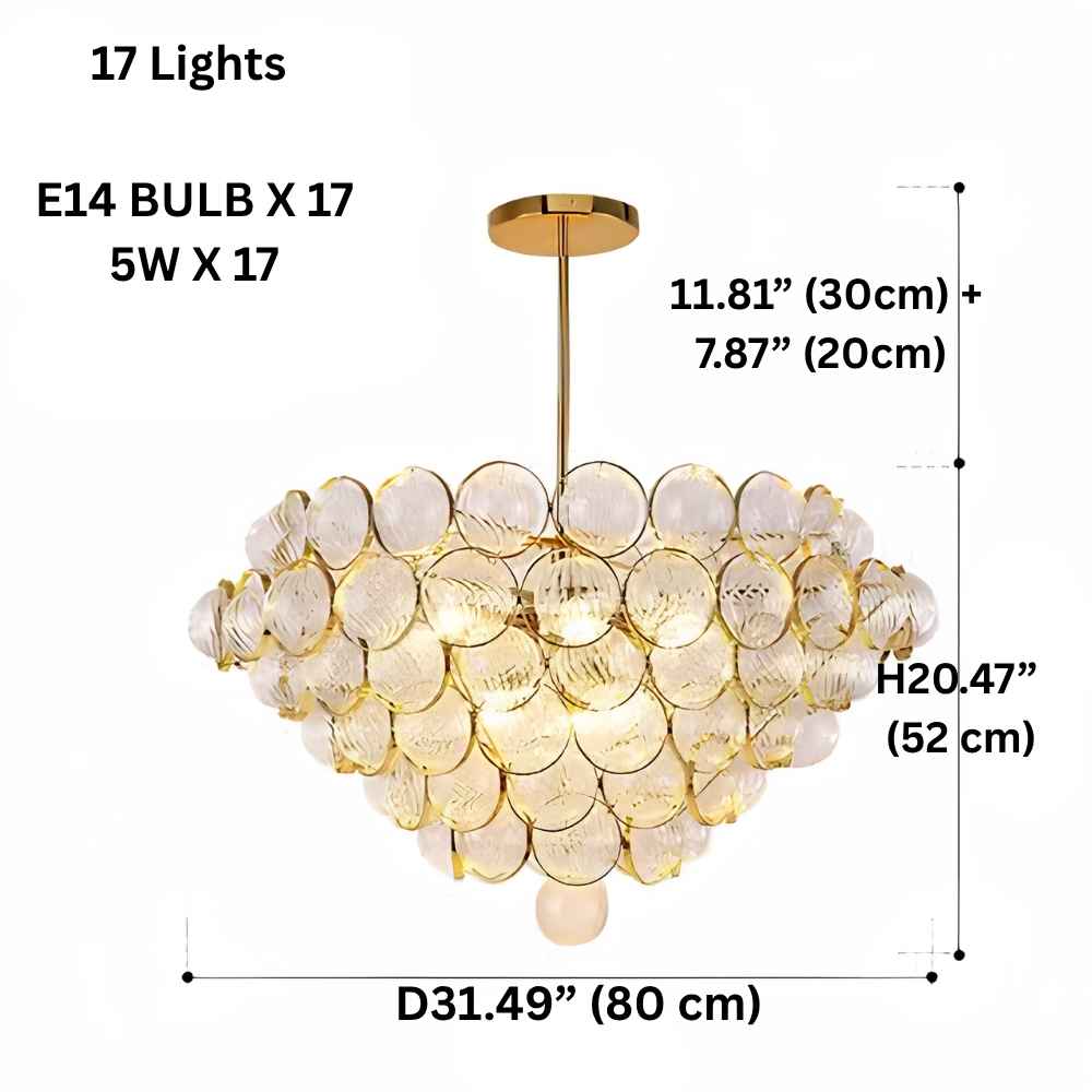 Gold Clear Glass Globe Pendant Light  Seus Lighting