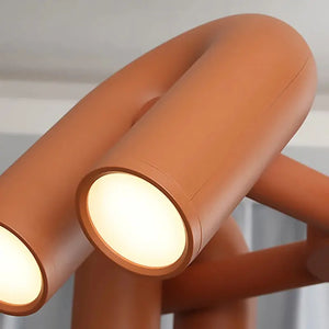 Art Decor Style U Shaped Chandelier Black/Orange/Blue/Grey  Seus Lighting