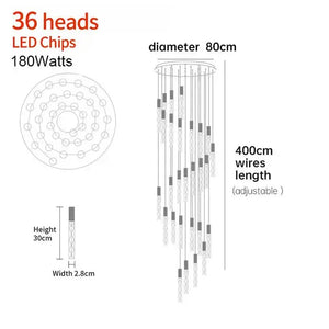 Hanging Light Fixture For Stairwell Staircase Hallway - Chandeliers