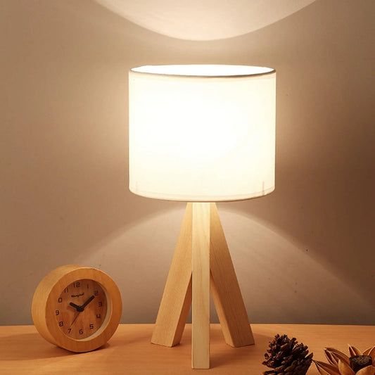 Hugo Wooden Bedside Lamp