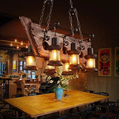 wood rustic chandelier
