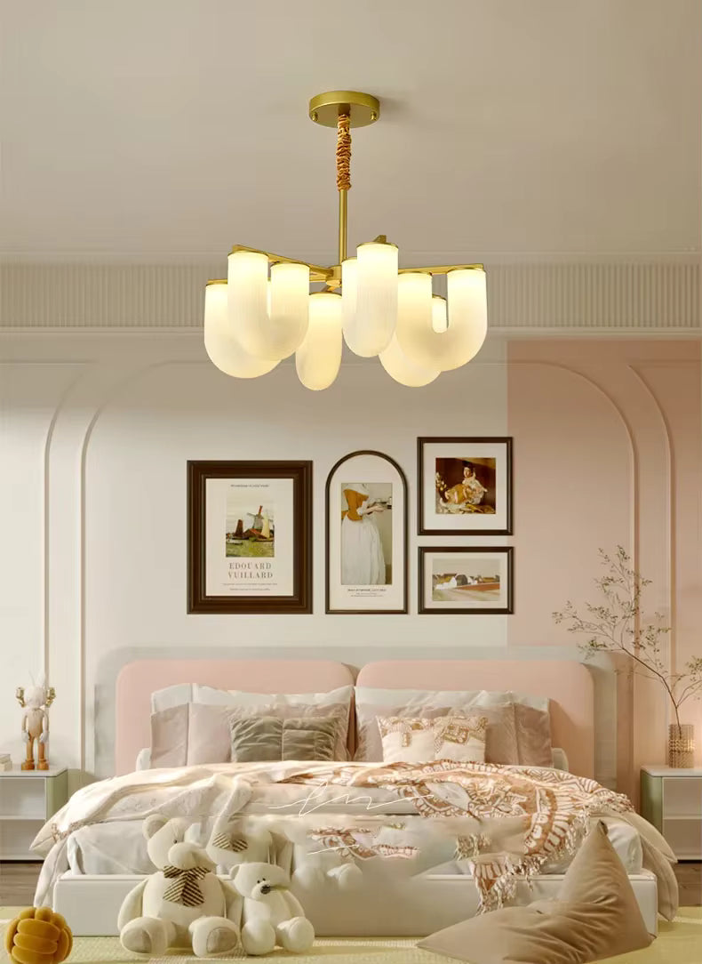 Judi Modern White Chandelier  Seus Lighting
