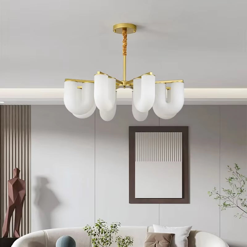 Judi Modern White Chandelier  Seus Lighting