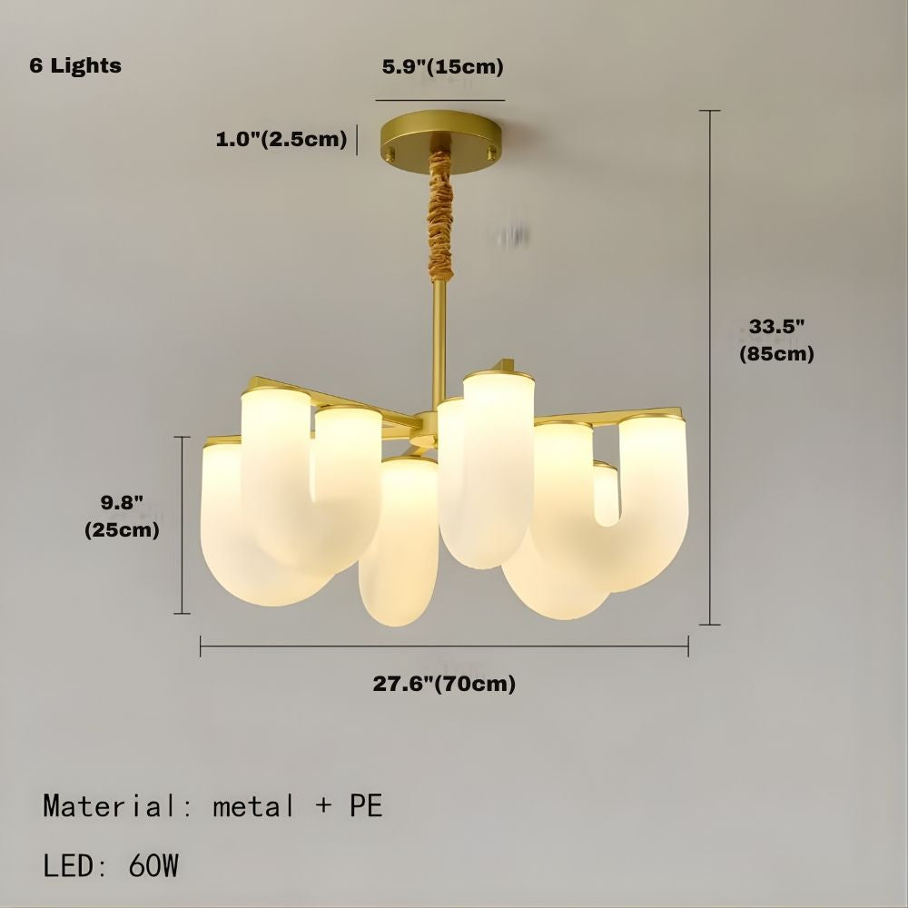 Judi Modern White Chandelier  Seus Lighting