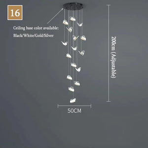 Juli Art Deco Stairwell Led Chandelier - Chandeliers