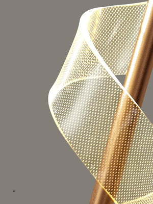 Kael Cascading Spiral Foyer Chandelier  Seus Lighting