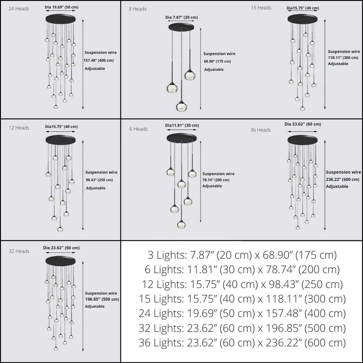 Kely Drop Stairwell Pendant Light  Seus Lighting
