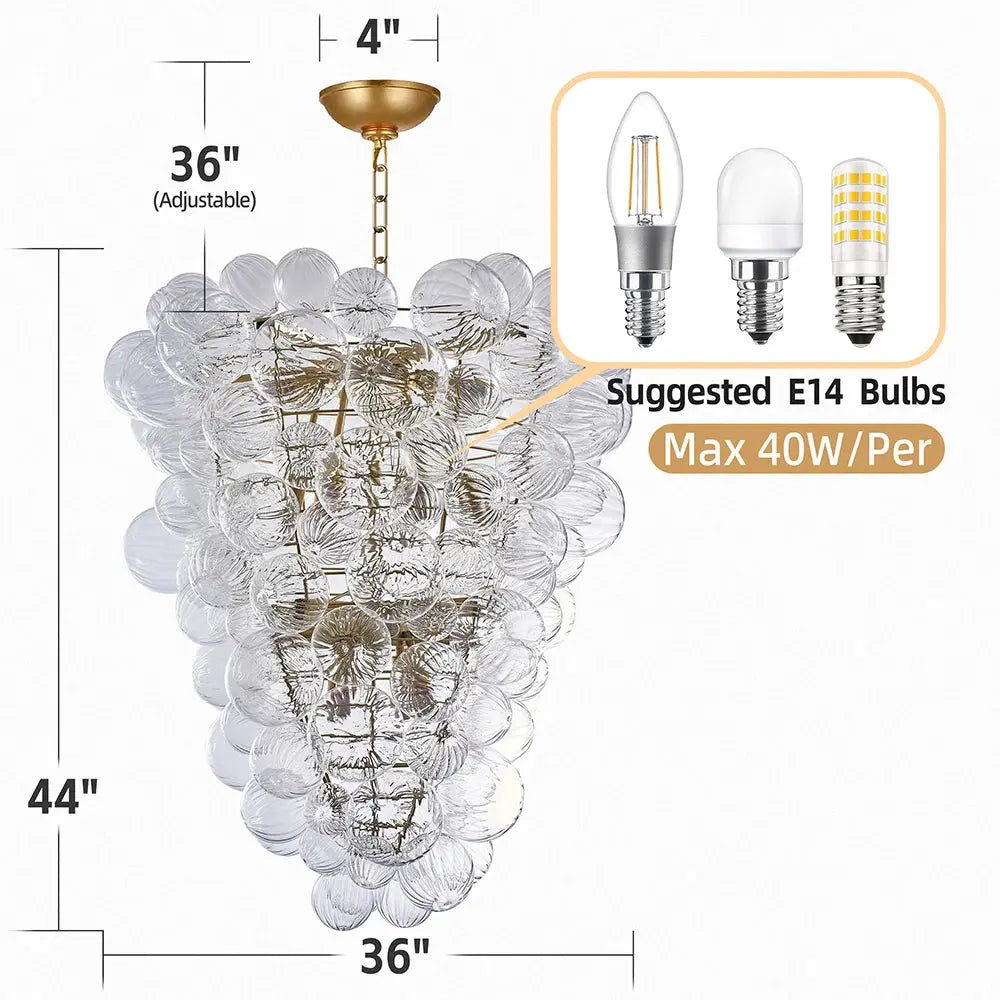 Talia Style Bubble Chandelier Small/Medium/Large - Chandeliers