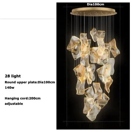 Asya Large Pendant Lighting for High Ceilings - Lights