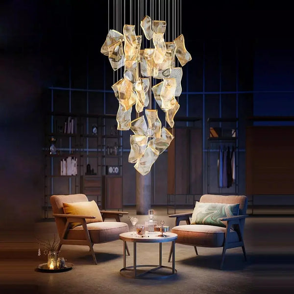 Large pendant lighting for a high ceiling foyer
