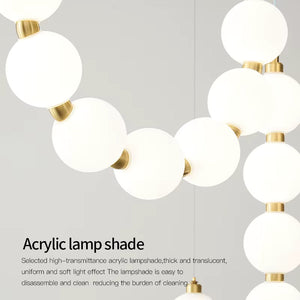Lexi Modern Acrylic Orb Chandelier  Seus Lighting