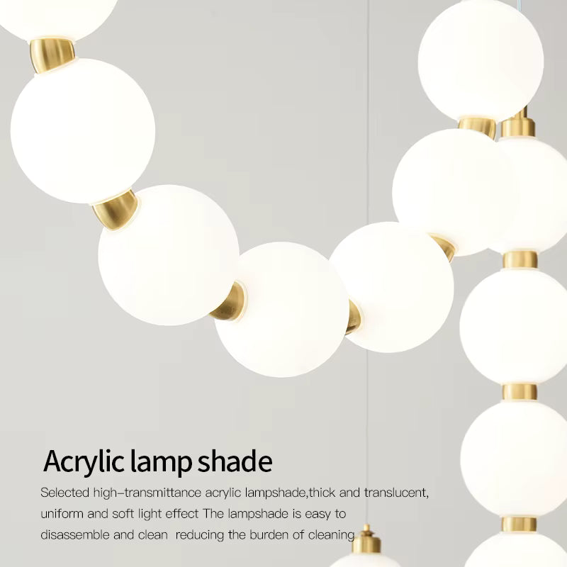 Lexi Modern Acrylic Orb Chandelier  Seus Lighting