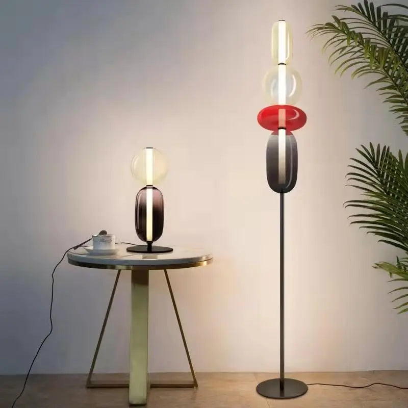 Lina Glass Shade Floor Lamp Seus Lighting
