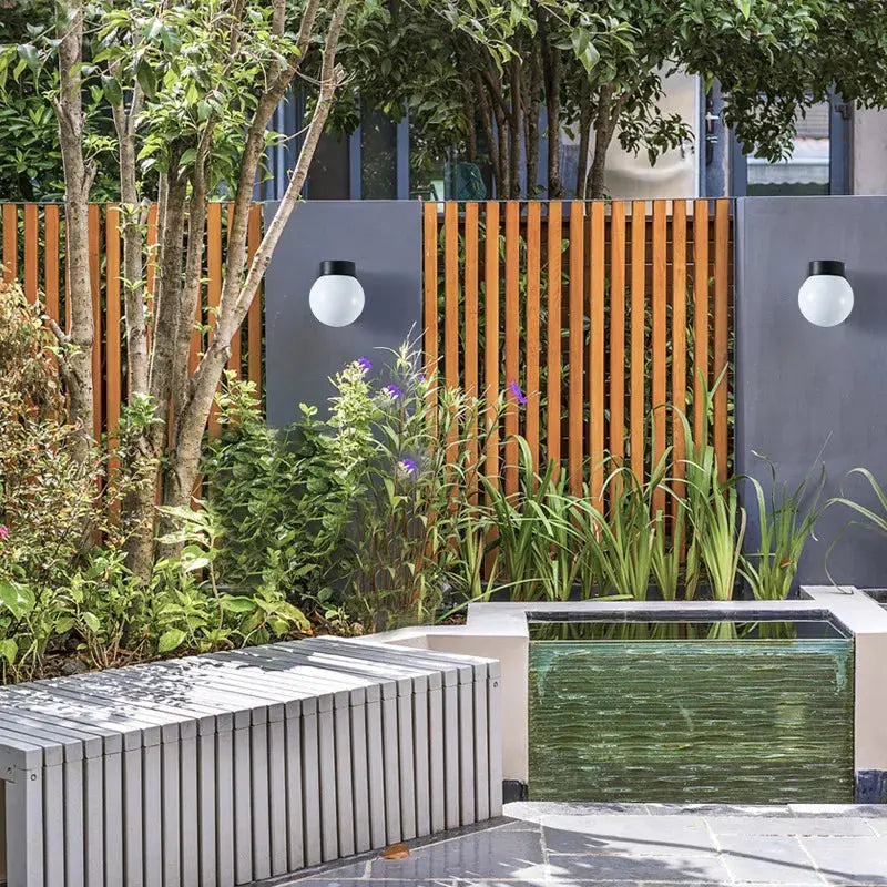 Loft Led Outdoor Globe Wall Light  Seus Lighting