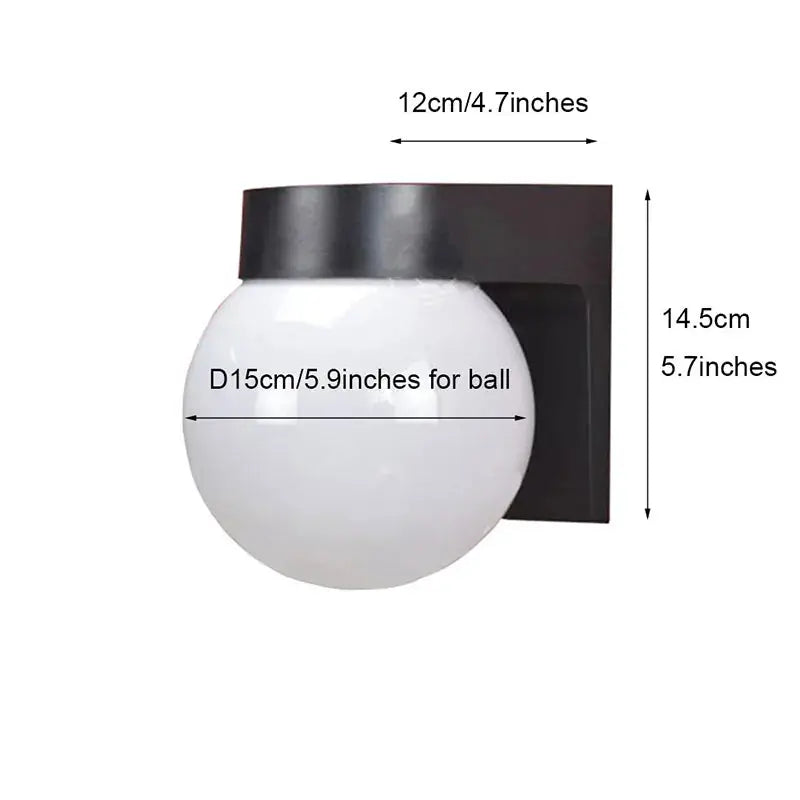Loft Led Outdoor Globe Wall Light  Seus Lighting