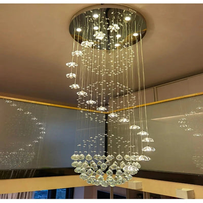 Lonas Large Foyer Crystal Chandelier for a grand high ceiling entryway