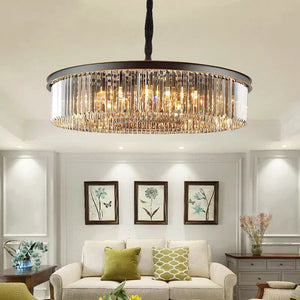 Lucinda Black Crystal Chandelier  Seus Lighting