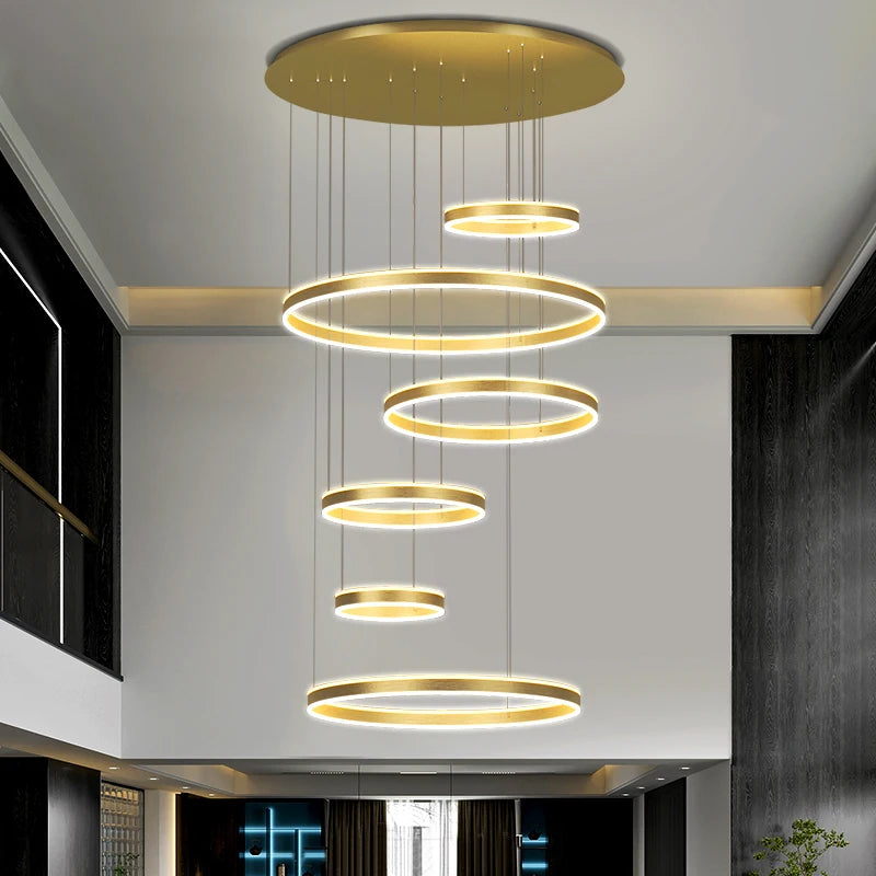 Lucy Modern Staircase Chandelier  Seus Lighting