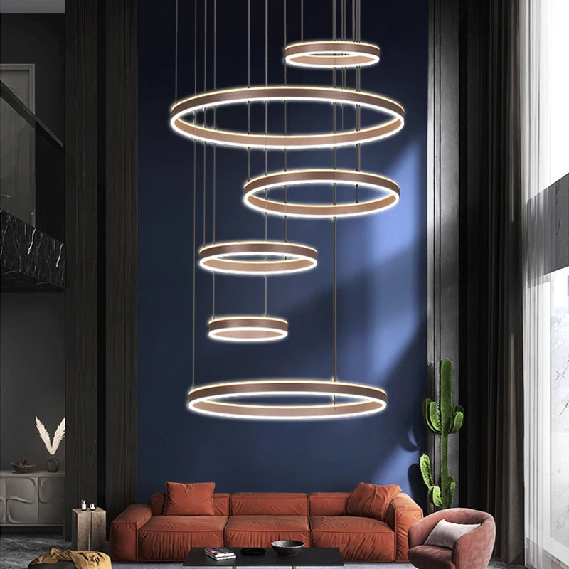Lucy Modern Staircase Chandelier  Seus Lighting