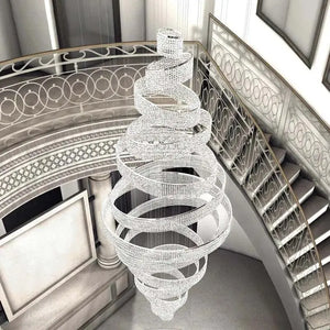 Luxury Crystal Grand Staircase Chandelier  Seus Lighting