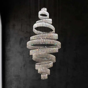 Luxury Crystal Grand Staircase Chandelier  Seus Lighting