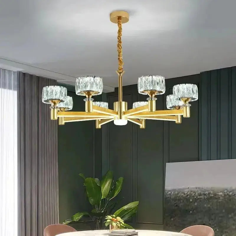 Luxury Led Crystal Chandelier Black/Gold Color  Seus Lighting