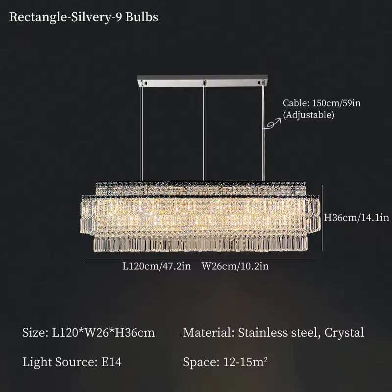 Luxury Linear Krsystal Chandelier  Seus Lighting
