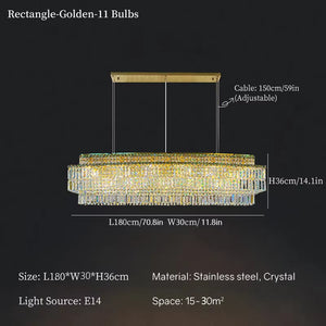Luxury Linear Krsystal Chandelier  Seus Lighting