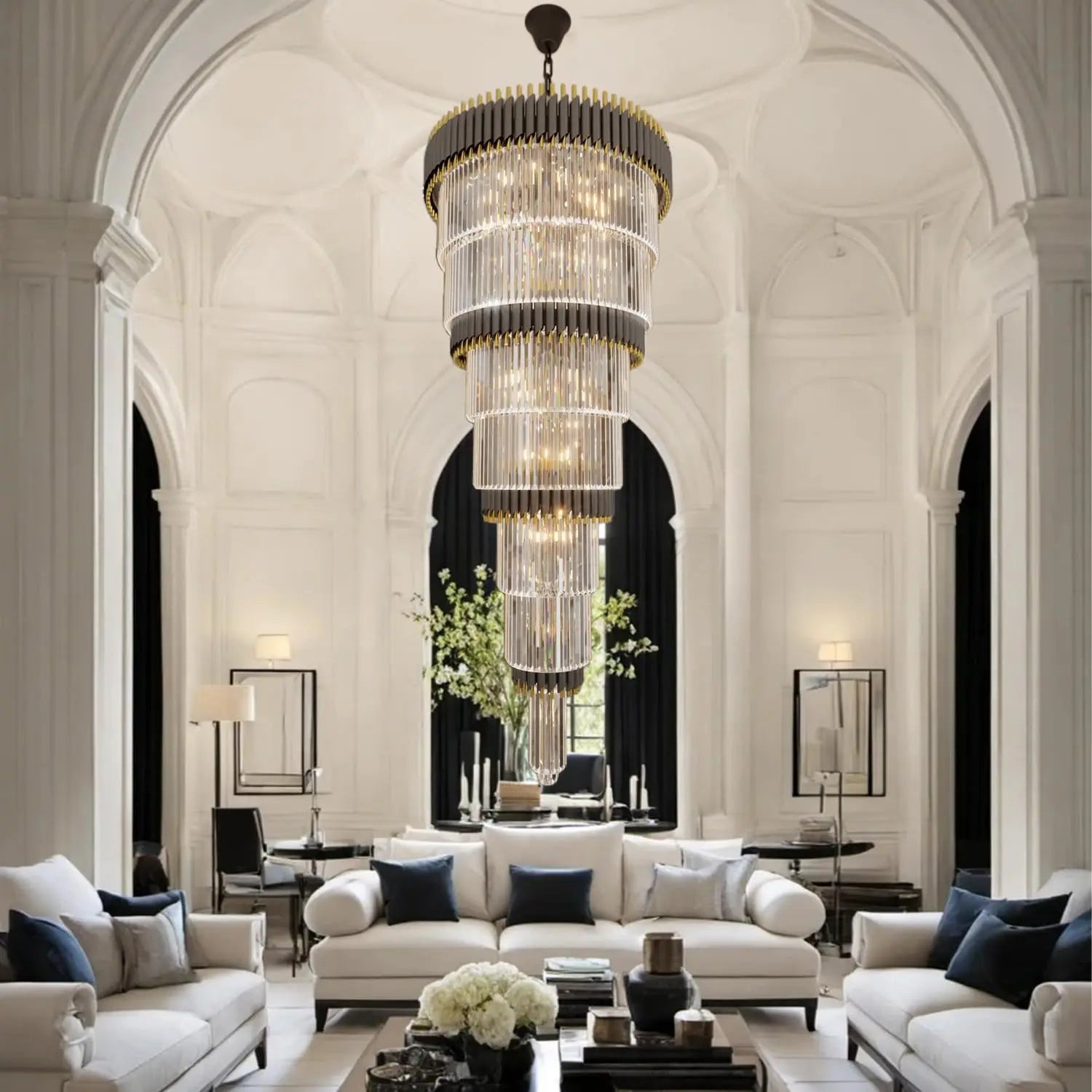 Luxury Oversize Crystal Chandelier  Seus Lighting