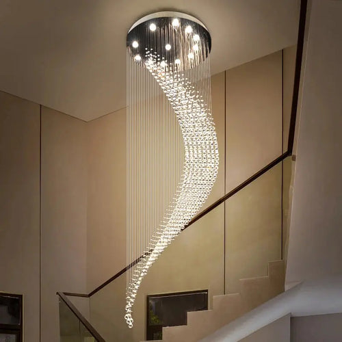 Luxury Raindrop Crystal Chandelier for a modern foyer