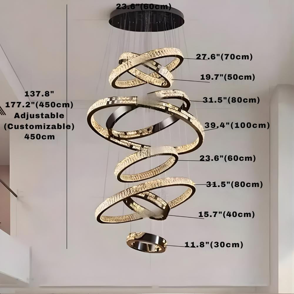 Malen Multi Ring Pendant Light  Seus Lighting